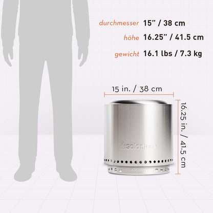 Solo Stove Ranger 1.0 Feuerschale – Rauchfrei Edelstahl Outdoor