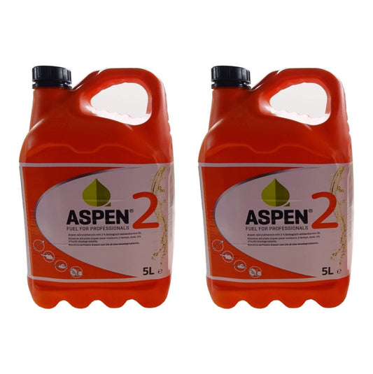ASPEN 2-Takt Alkylatbenzin Sonderkraftstoff – 10L Sparset, rote Kanister. Für 2-Takt-Motoren in Garten- und Forstgeräten.