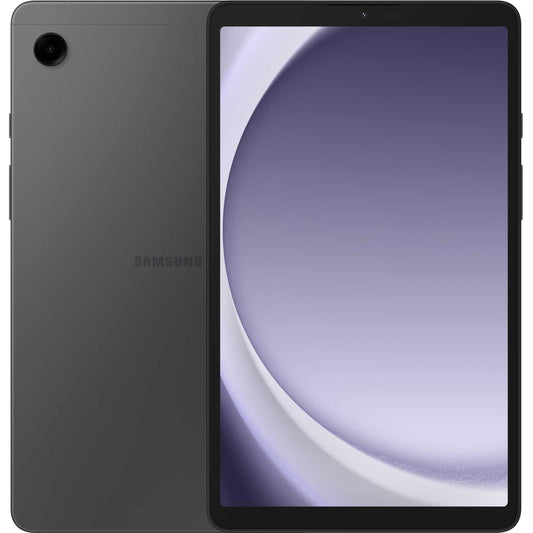 Samsung Galaxy Tab A Tablet – 128GB Speicher Graphite. Rechteckiges, flaches Tablet in Graphitgrau für mobiles Computing.
