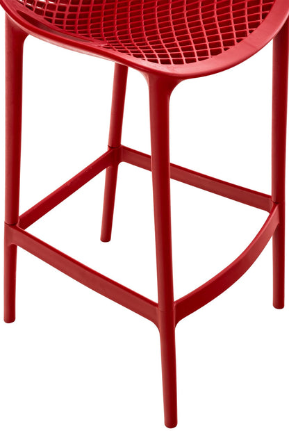 CLP Air wetterbeständiger Barhocker aus Kunststoff – Rot