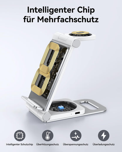 Bolvunes 3-in-1 Induktive Ladestation für Samsung Galaxy, Watch & Buds