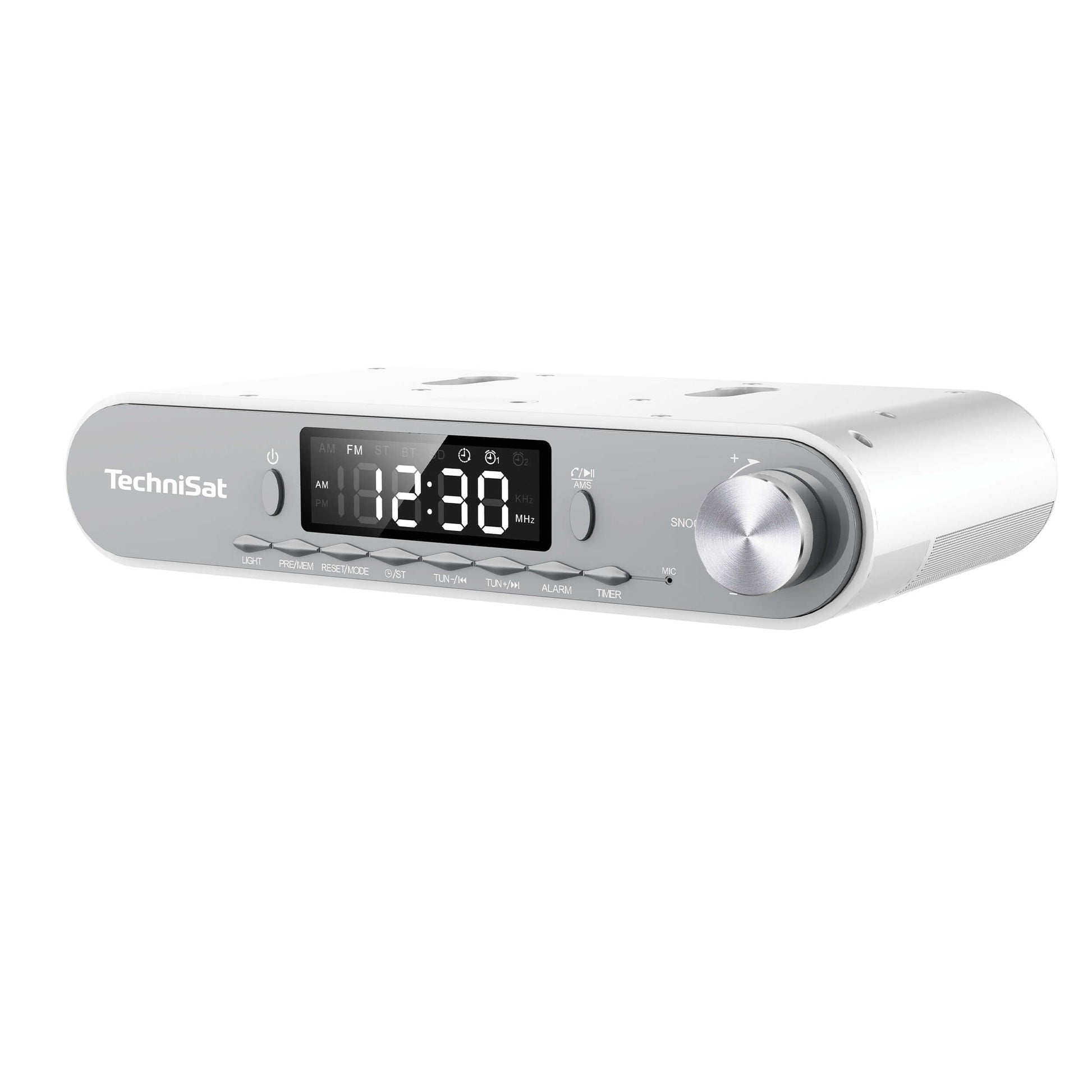 TechniSat Viola Küchenradio: Unterbauradio mit UKW und Bluetooth, silber, LED-Display