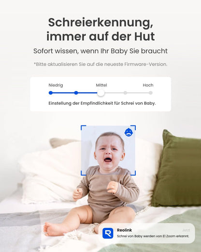 Reolink E1 Zoom 5MP PTZ WLAN Überwachungskamera Innen - Schwarz
