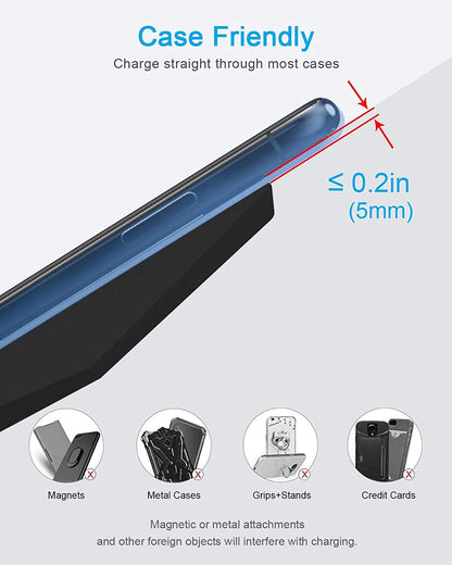 NANAMI Wireless Charger, 2-in-1 Ladeständer mit 30W USB-C Ladegerät