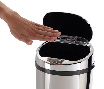 Echtwerk Edelstahl Sensor-Abfalleimer 42L - Touchless Infrarot