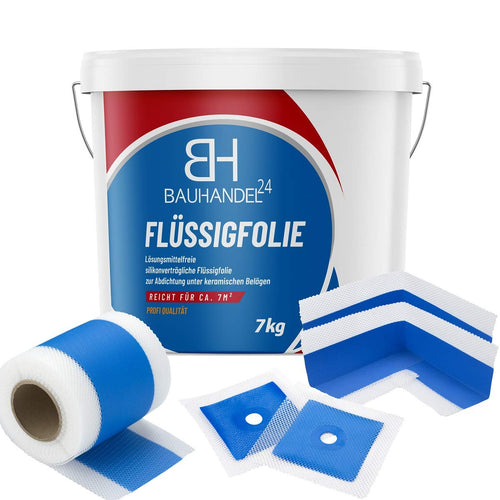 Bauhandel24 Dichtset Abdichtung Dusche Bad - Flüssigfolie, Dichtband