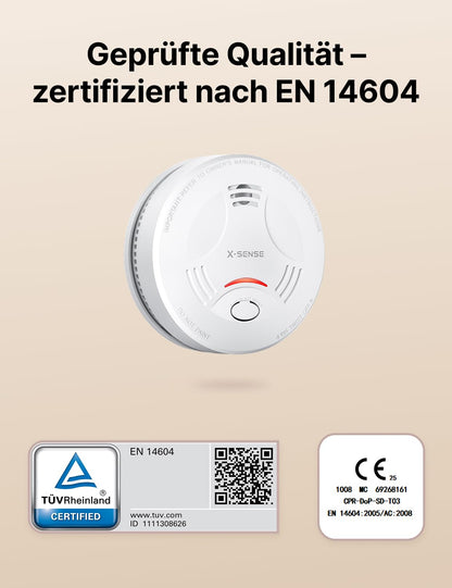 X-Sense Smart-Rauchmelder WLAN SD11-MR61 mit Basisstation, 6er-Set