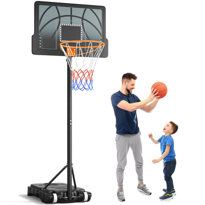 Yohood Basketballkorb Kinder outdoor höhenverstellbar - schwarz. Schwarzer, höhenverstellbarer Korb für Outdoor-Basketball.