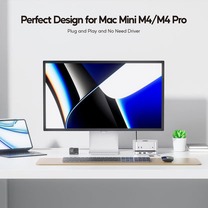 PULWTOP Mac mini M4 Pro Dock - 4TB SSD Gehäuse USB C Hub