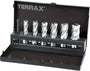 TERRAX Kernbohrer-Satz HSS 7tlg. - A108820, silbergraue Bohrer für präzise Bohrungen in Metall und Werkstoffe.