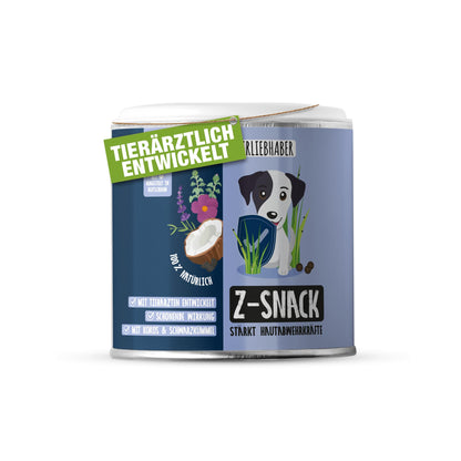 TIERLIEBHABER Z-Snack Hundesnack für Haut und Fell, 350 g, kaltgepresst mit Schwarzkümmel und Kokosöl
