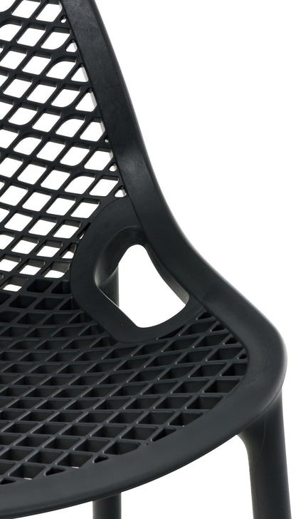 CLP Barhocker Air aus Kunststoff, Schwarz, 75cm Sitzhöhe