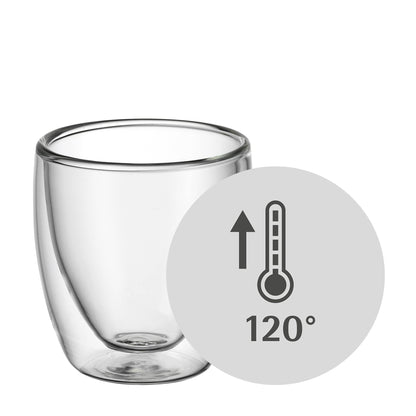 WMF Kult Espressogläser doppelwandig 6er-Set 80 ml aus Glas