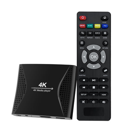 ZUMKUNM Digitaler Multimedia Player 4K Ultra HD für USB-Geräte und microSD-Karten mit HDMI 4K und analogem AV, digitales Signal, automatische Wiedergabe, Reset- und Looping, H-Filme