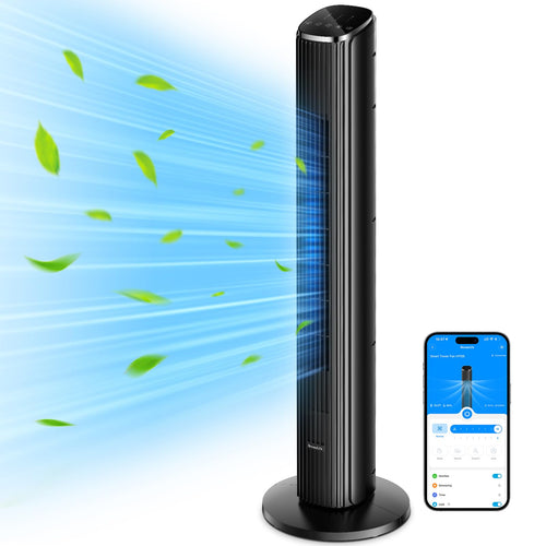 GoveeLife Smart Turmventilator H7106 mit App- und Sprachsteuerung, oszillierende Turmform