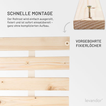 Panorama24 Rollrost Premium 140x200 cm, Rolllattenrost mit 23 Latten