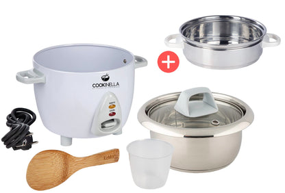 KeMar KRC-300 Reiskocher - 1.8L Weiss mit Dämpfeinsatz