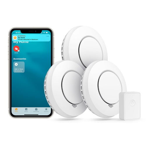 Meross WLAN Rauchmelder HomeKit - Vernetztes 3er Set