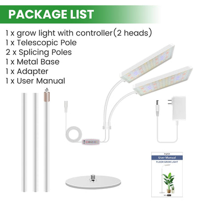 Wiaxulay Pflanzenlampe LED Vollspektrum – 153 LEDs, 360° Schwanenhals