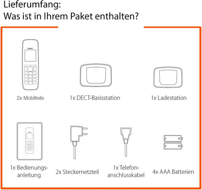Gigaset Comfort 520A Duo DECT Telefon Set - Titan-Schwarz