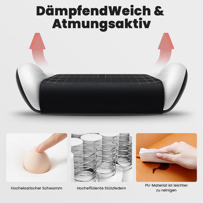 SUKIDA Ergonomischer Gaming Stuhl mit Fussstuetze – Schwarz