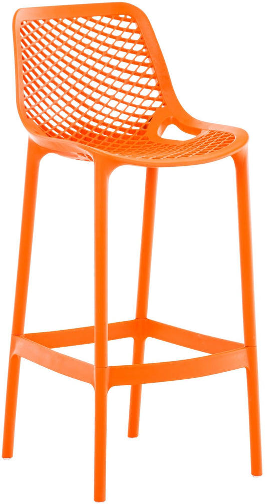 CLP Barhocker Air Kunststoff, 75 cm, orange. Wetterbeständige Sitzgelegenheit für Bars, Theken, auch im Außenbereich nutzbar.