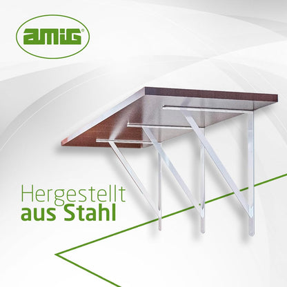 Amig Regalwinkel Stahl verzinkt 250 x 200 mm, bis 250 kg