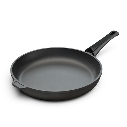 Hoffmann Aluguss Bratpfanne – 24cm, Induktion, beschichtet, abnehmbar. Runde Antihaft-Pfanne zum Braten.