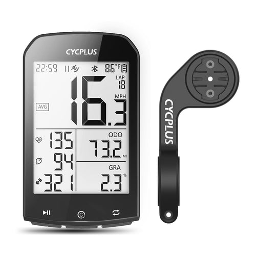 CYCPLUS M1 GPS Fahrradcomputer mit Z1 Lenkerhalterung, ANT+ Bluetooth