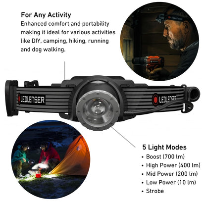 Ledlenser H8R SE LED Stirnlampe, 700 Lumen, 170 m Leuchtweite