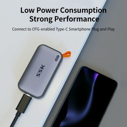SSK Tragbare Externe NVME SSD USB 3.2 Gen 2 - 500GB