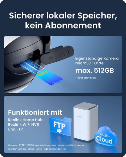 Reolink Argus PT Ultra 4K Akku Solar WLAN Kamera Aussen