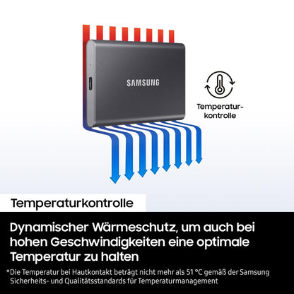 Samsung Portable SSD T7 Externe SSD 2 TB Blau