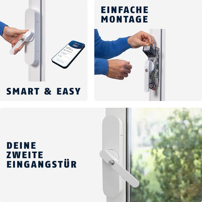 ABUS WINTECTO One Fenstergriff Smart mit Alarm Weiss gleichschliessend