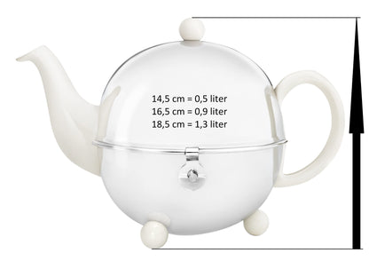 Bredemeijer Cosy Teekanne 0.9L Weiss – Mit Edelstahl Isoliert