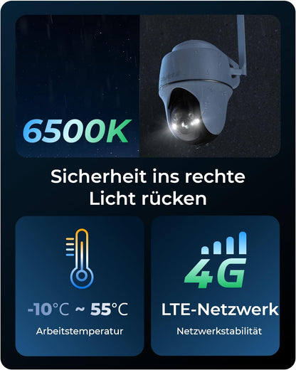 Reolink Go PT Ultra Solarkamera - 4K 3G/4G LTE PTZ
