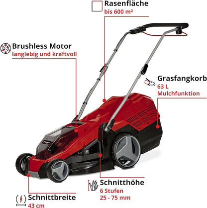Einhell Akku-Rasenmäher GE-CM 36/43 Li M-Solo 43 cm