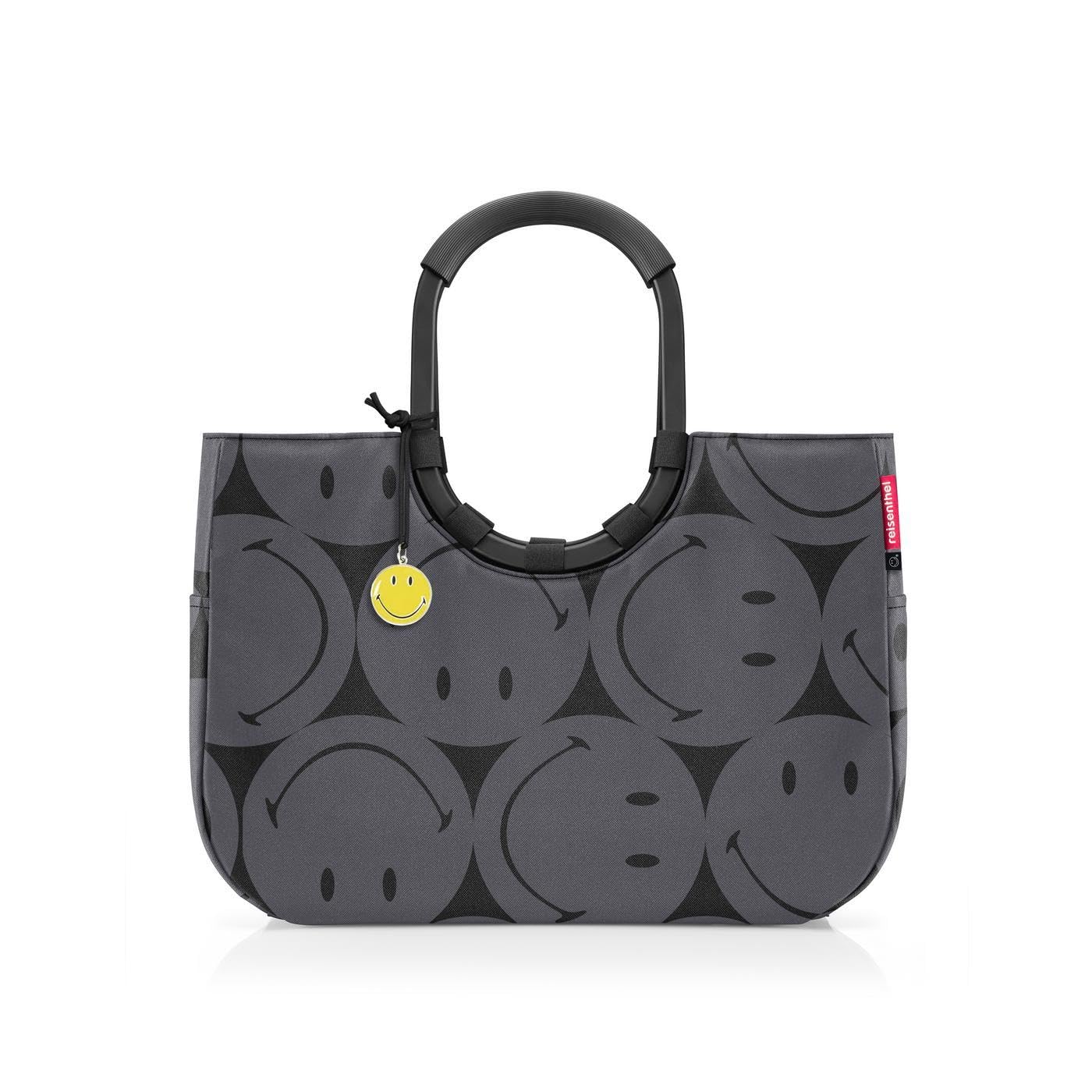 reisenthel loopshopper L Smiley Grey Einkaufstasche aus Recycling-PET