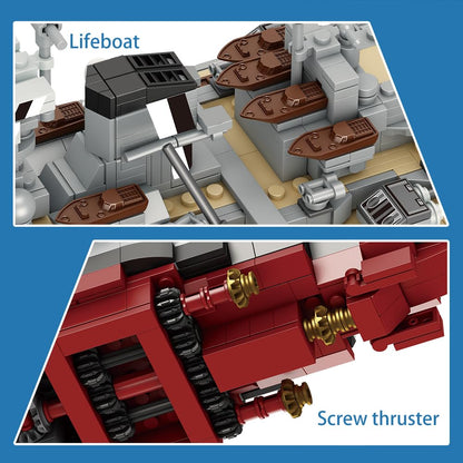 MISINI Technik FC4201 Bismarck Klemmbausteine - WWII Schlachtschiff