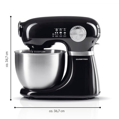 GOURMETmaxx Küchenmaschine & Rührgerät – elektrisch, Schwarz