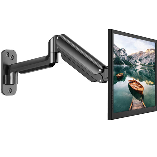 HUANUO Monitor Wandhalterung HNWSS1 für 17-32 Zoll, VESA 75/100, Gelenkarm aus poliertem Aluminium