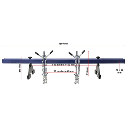 Wiltec Motorbrücke Kotflügeltraverse Motorhalter – 500kg