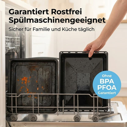 ICQN Backblech Set emailliert 422 × 370 mm für Electrolux, AEG, IKEA