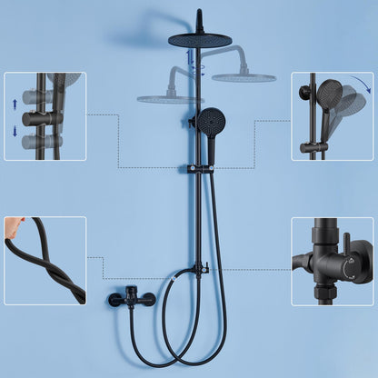 Auralum Regendusche Duschsystem ohne Armatur - Schwarz