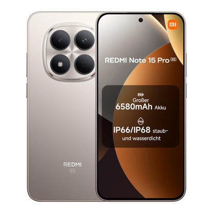 Xiaomi Redmi Note 15 Pro 5G Smartphone 12/512 GB Titanium mit 6,83-Zoll-AMOLED-Display