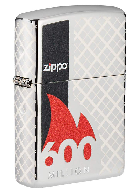Zippo 600. Million Sturmfeuerzeug – Limitierte Hochglanz Edition: Hochglänzendes Sturmfeuerzeug, zündet windfest.