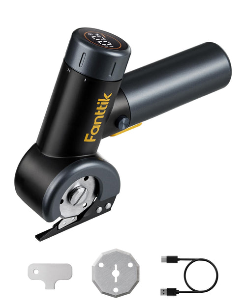 Fanttik C8 Nano Elektrische Schere mit LED-Display und Licht, schwarz, Rundklinge
