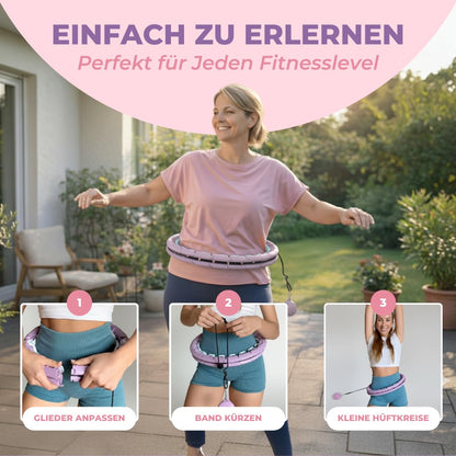 Swiss Activa+ S2 Smart Hula Hoop XXL mit Gewichtskugel bis 165 cm