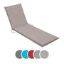 sleepling Liegenauflage für Gartenliege 190 x 58 cm, 6 cm dick, Taupe – Polster mit Stehsaum und Befestigungsbändern