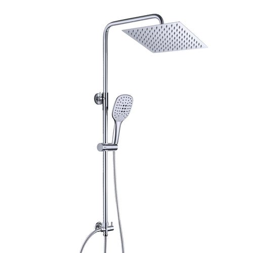 JOHO Regenduschset Edelstahl Chrom 25x25cm eckig ohne Armatur